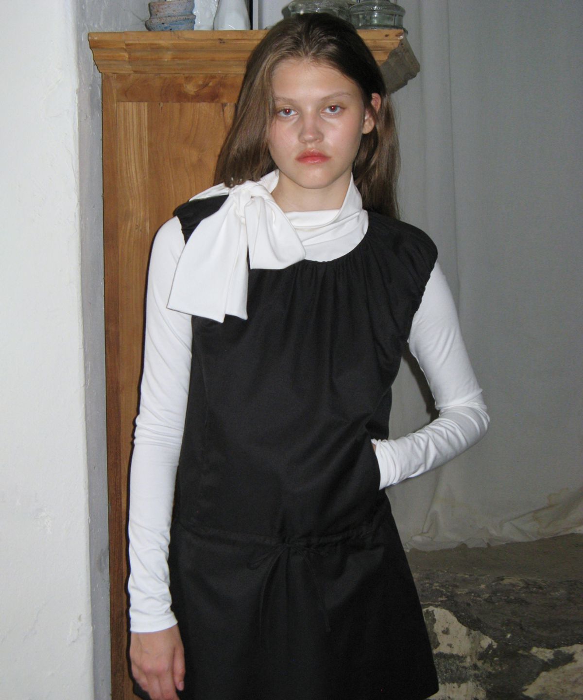 시눈(SINOON) VOLUME MINI DRESS (BLACK)