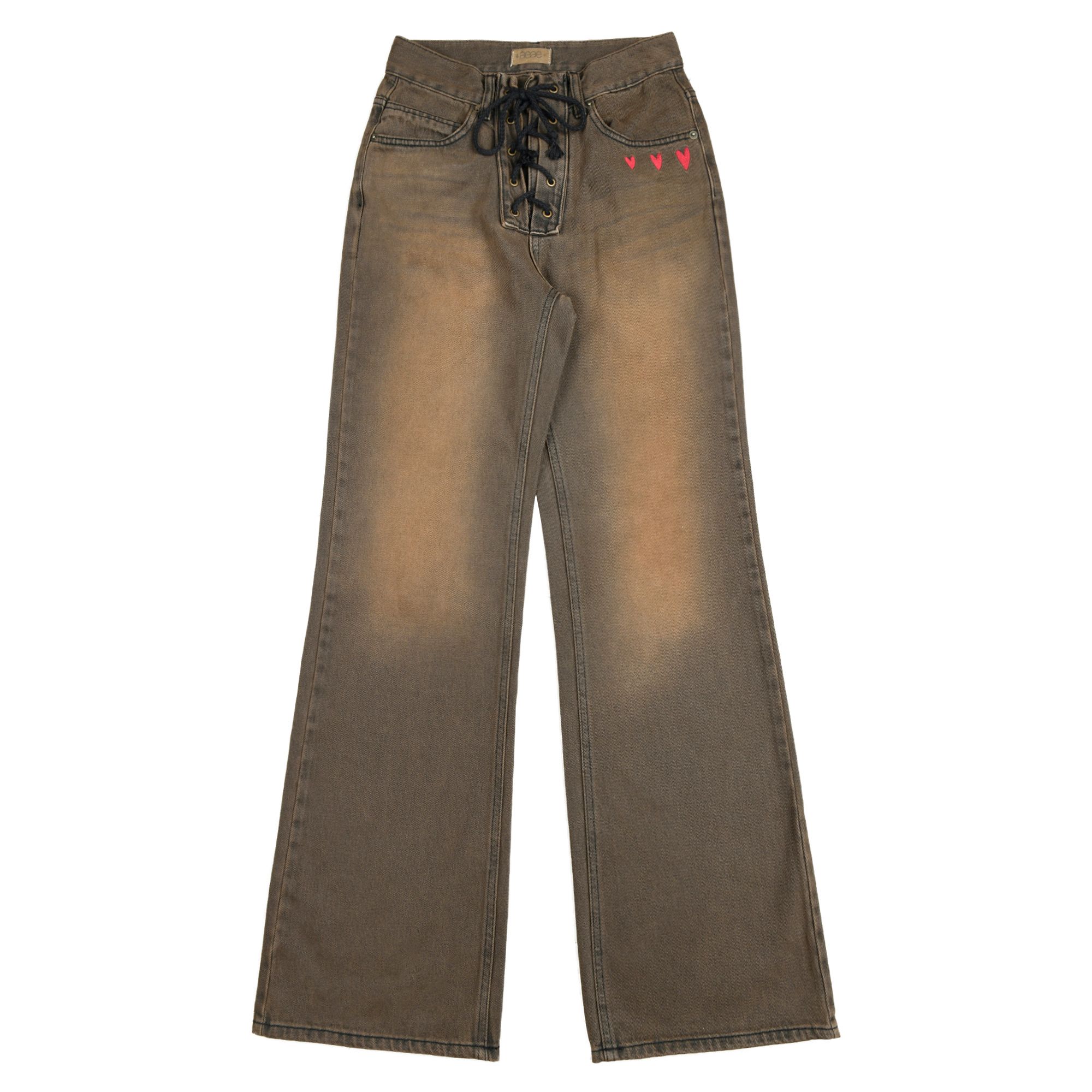 【AEAE】韓国人気★Heart Embroidery Jeans AEAE】韓国人気☆Heart Embroidery Jeans