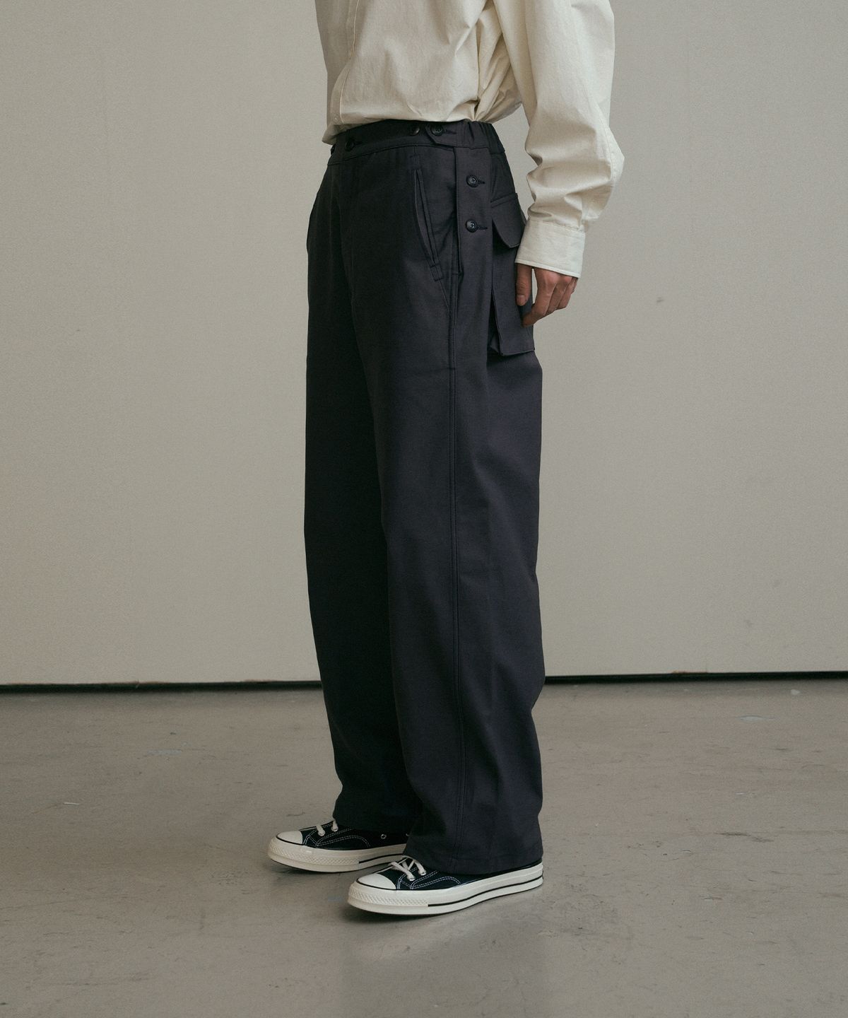 엔도어(ENDOOR) Side button b.d.u pants (aubergine)