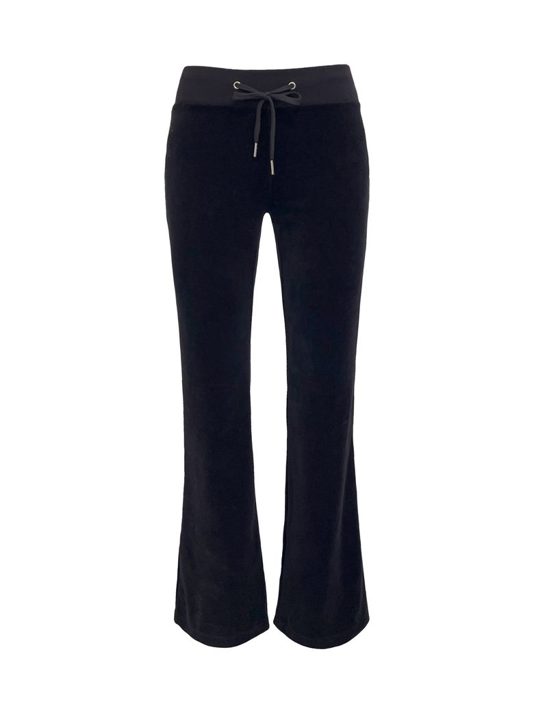 Signature Velvet Trackpants Black