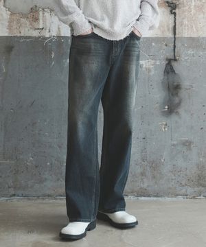 M210 더티 오일 데님 팬츠_진청 [숏기장 추가]