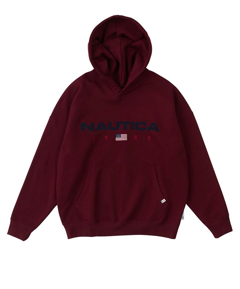 83플래그 후드티(버건디) 기모ver