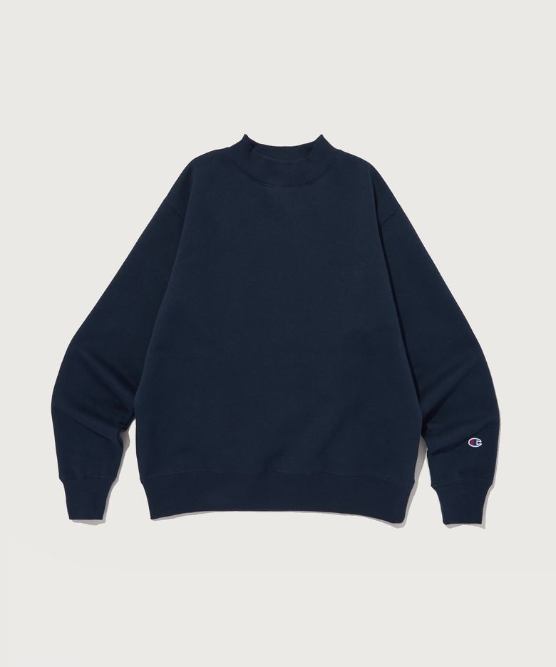 모크넥 기모 스웨트셔츠 Normal Navy