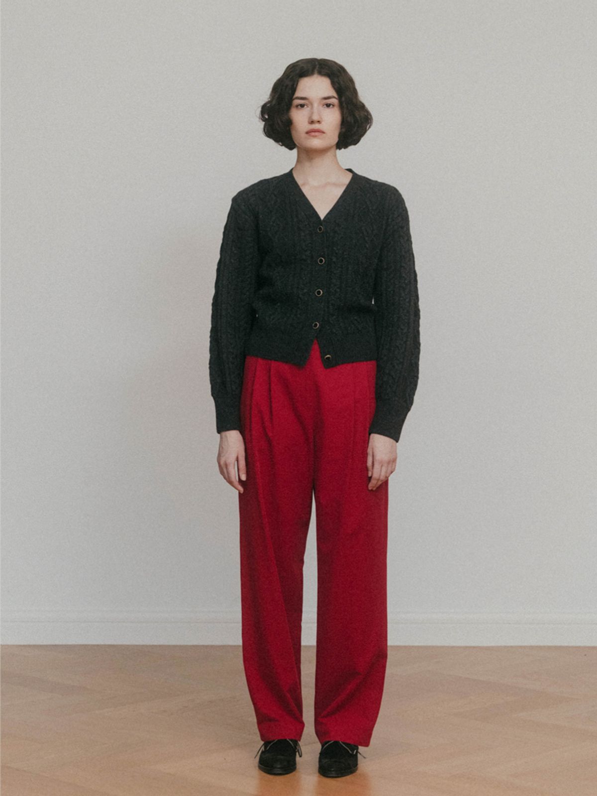 시엔느(SIENNE) Martin Tuck Pants (Red)