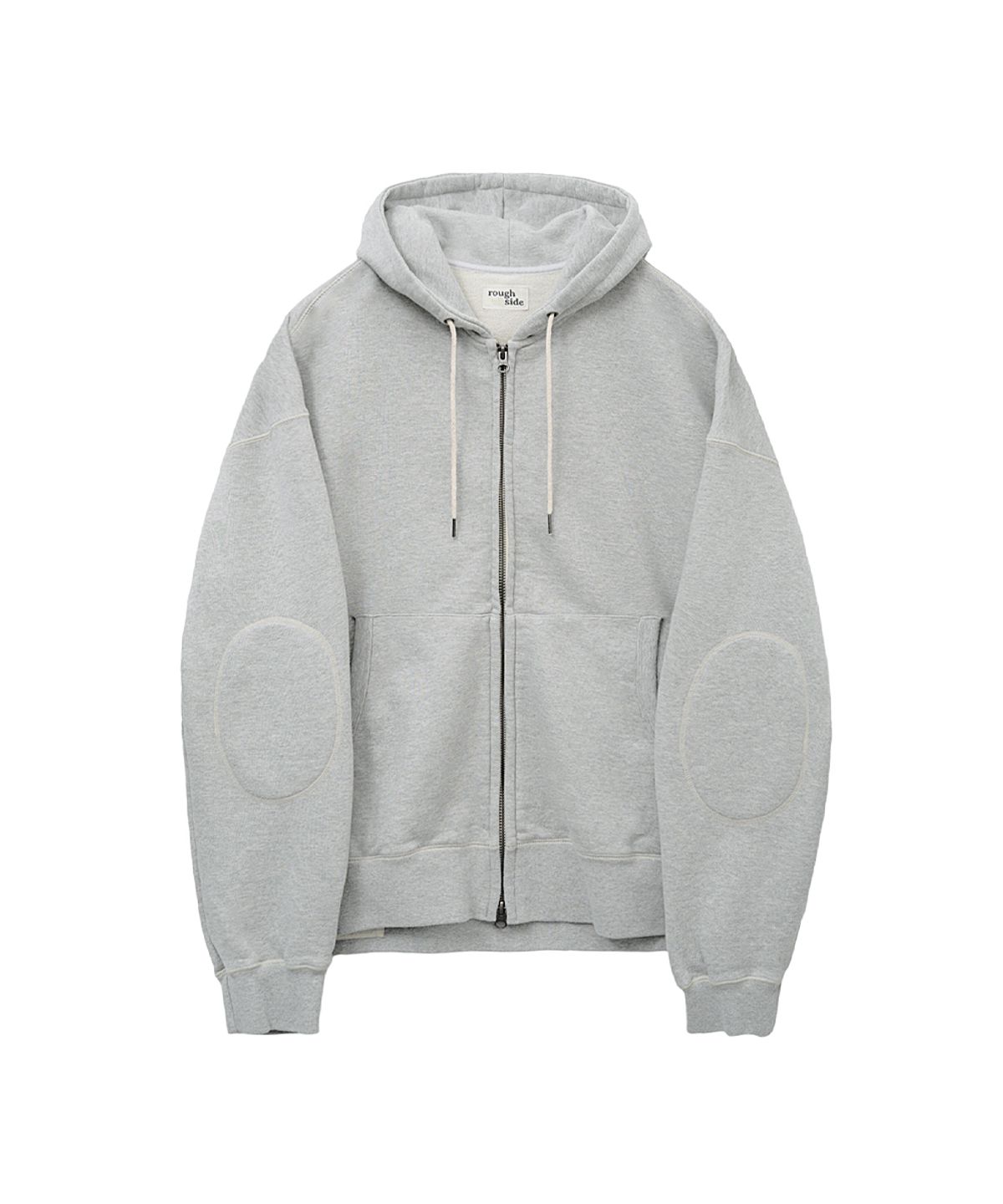러프사이드(ROUGHSIDE) Oversized Zip Up Hoodie M.Grey