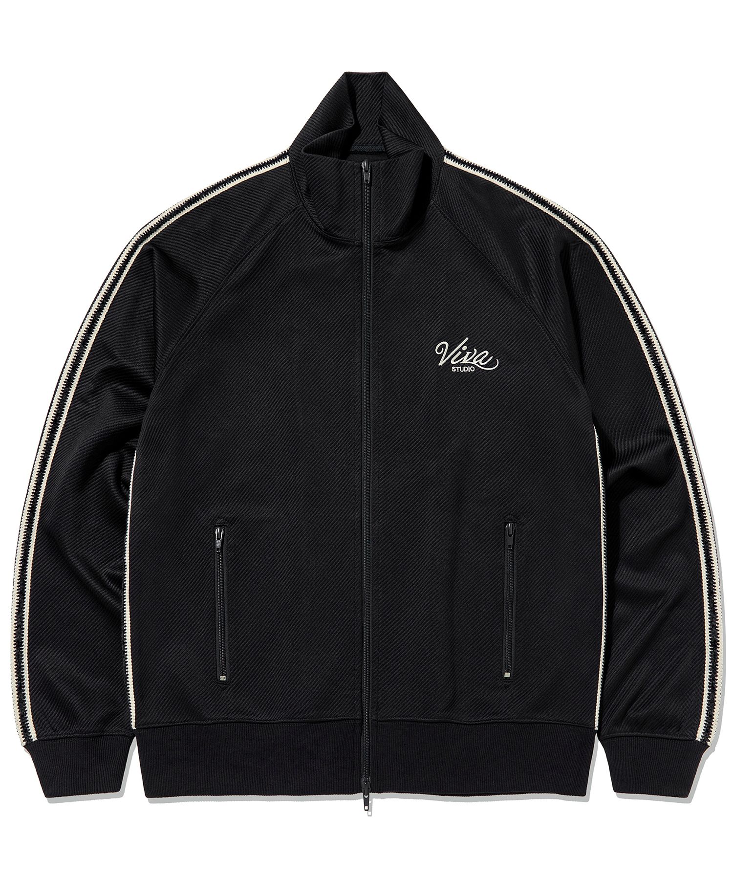 MUSINSA | VIVASTUDIO TWILL TRACK JACKET [BLACK]