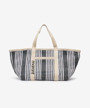 와덴 스트라이프 나일론 토트백 - 블루:멀티컬러 / PP0020FAA1X17MMUBU