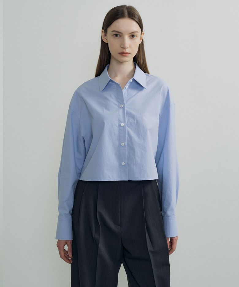 COTTON CROP SHIRT_2COLOR