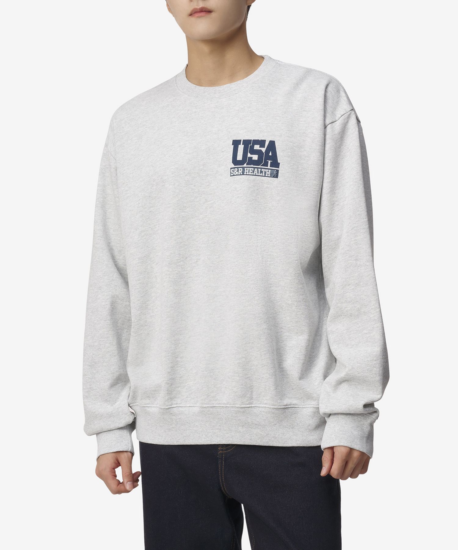 スウェット・トレーナー Sporty & Rich Unisex Team USA Sweatshirt CR883HG MUSINSA | SPORTY&RICH Team USA Crew Neck Sweatshirt - Gray