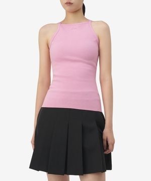 로고 민소매 티셔츠 - 로즈 / 323MDE050FI00015000