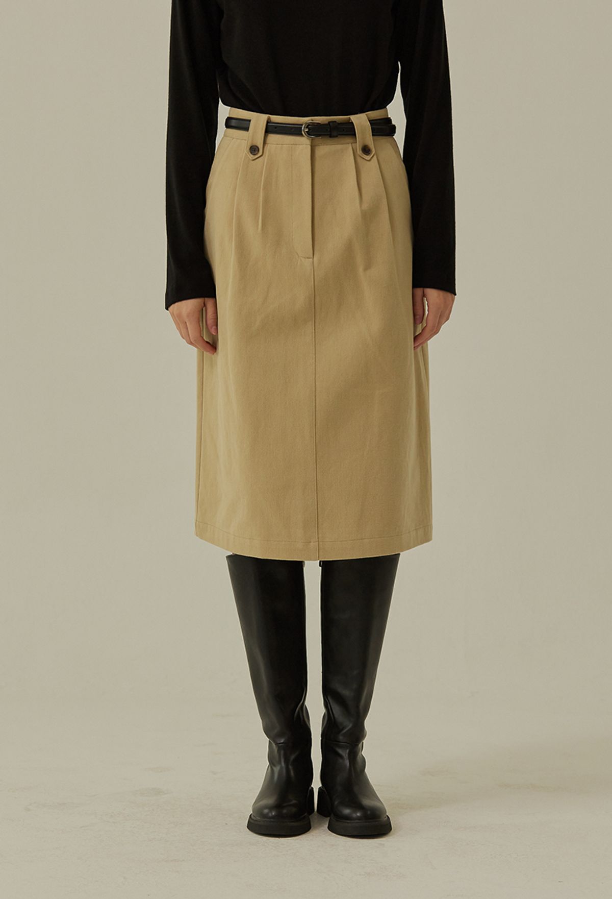 망고매니플리즈(MANGO MANY PLEASE) EAST PINTUCK SKIRT (2colors)