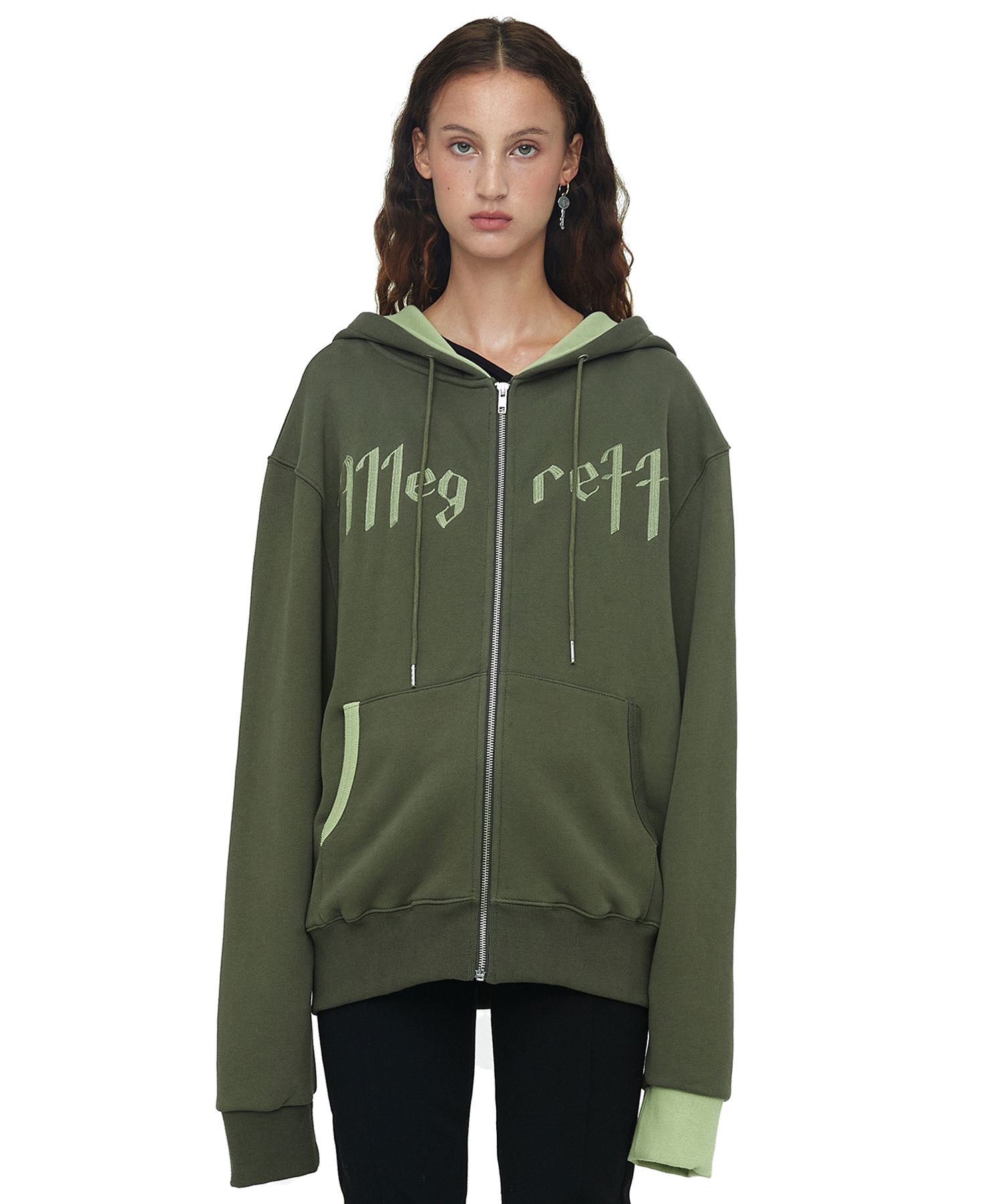MUSINSA公式 | CERRIC ALLEGRETTO HOODED ZIP UP / KHAKI