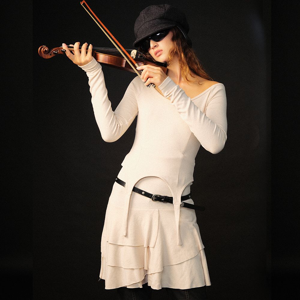 ★CERRIC★CANCAN MINI DRESS★736★Beige★韓国★大人気★ MUSINSA | CERRIC CANCAN MINI DRESS / BEIGE
