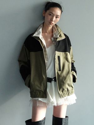 CONTRAST TRACK JUMPER / KHAKI