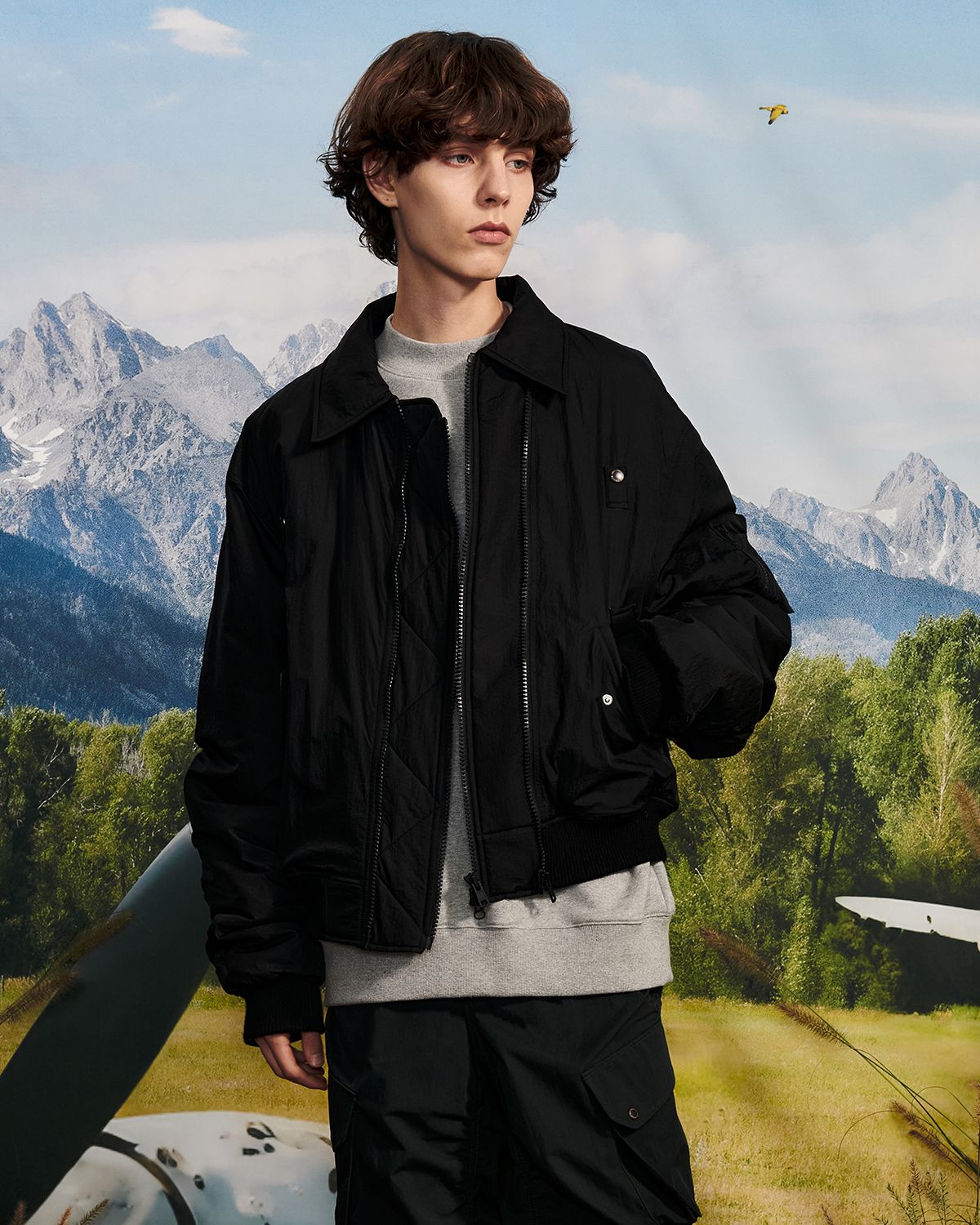 MUSINSA | NODE ARCHIVE Softshell MA-1 Jacket (Black)