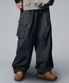Nylon Cargo Wide Pants - Charcoal