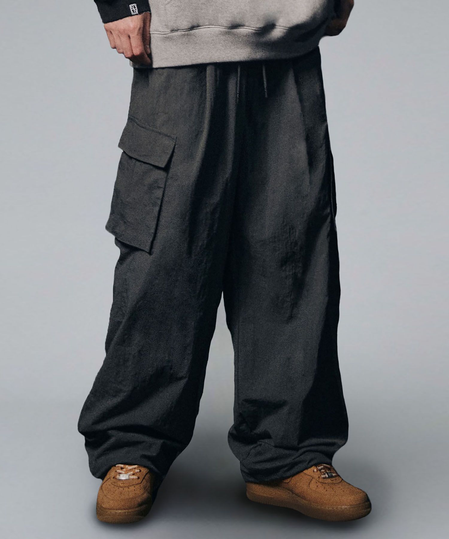 デニム・ジーパン NOT4NERD Nylon Cargo Wide Pants Light Grey PT042GR MUSINSA | NOT4NERD Nylon Cargo Wide Pants - Light Gray