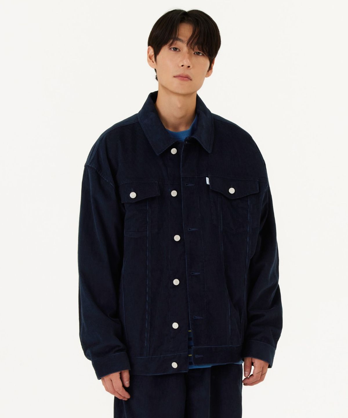 마크곤잘레스(MARK GONZALES) RELAXED CORDUROY TRUCKER JACKET - D/NAVY