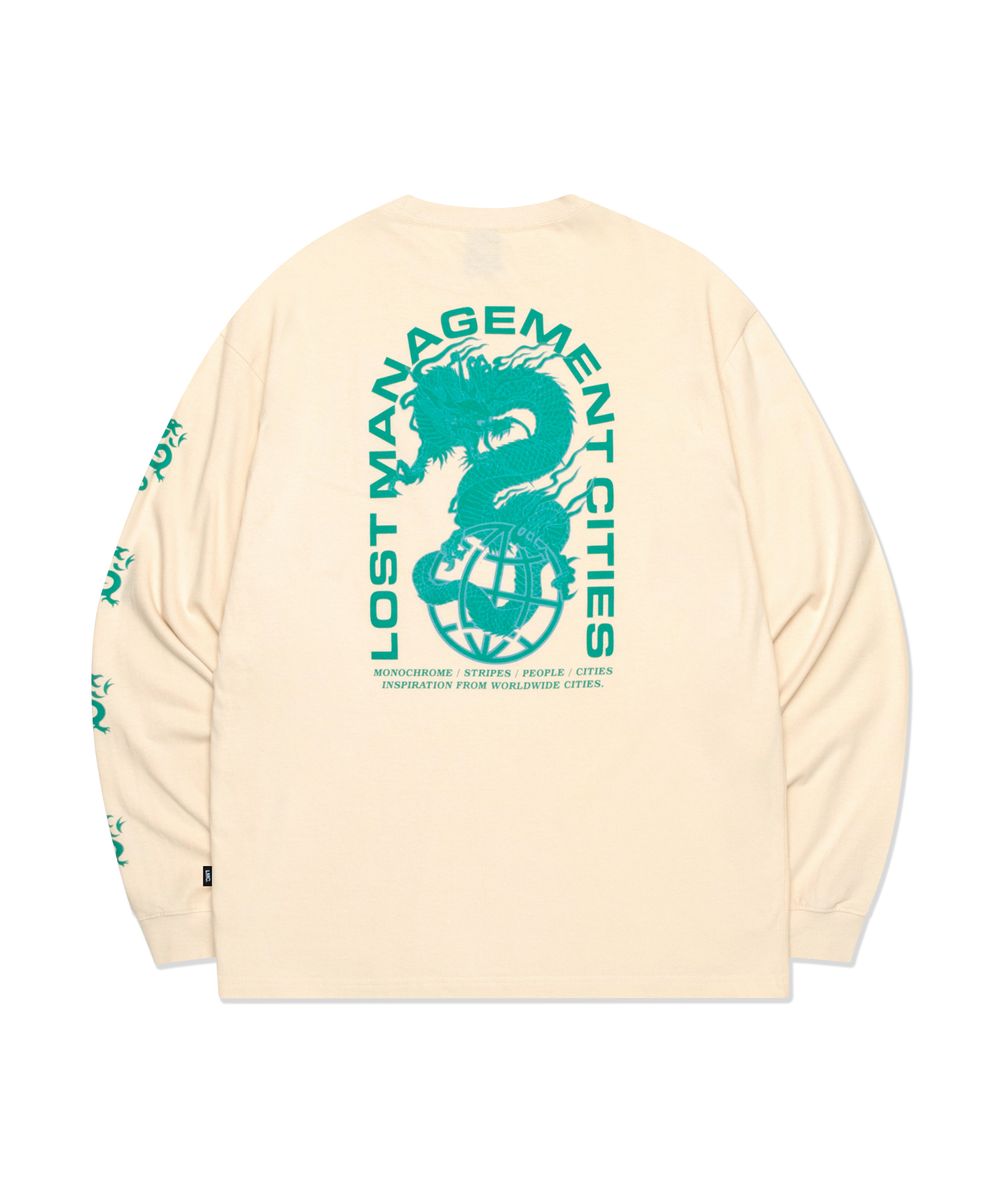 DRAGON LONG SLV TEE cream