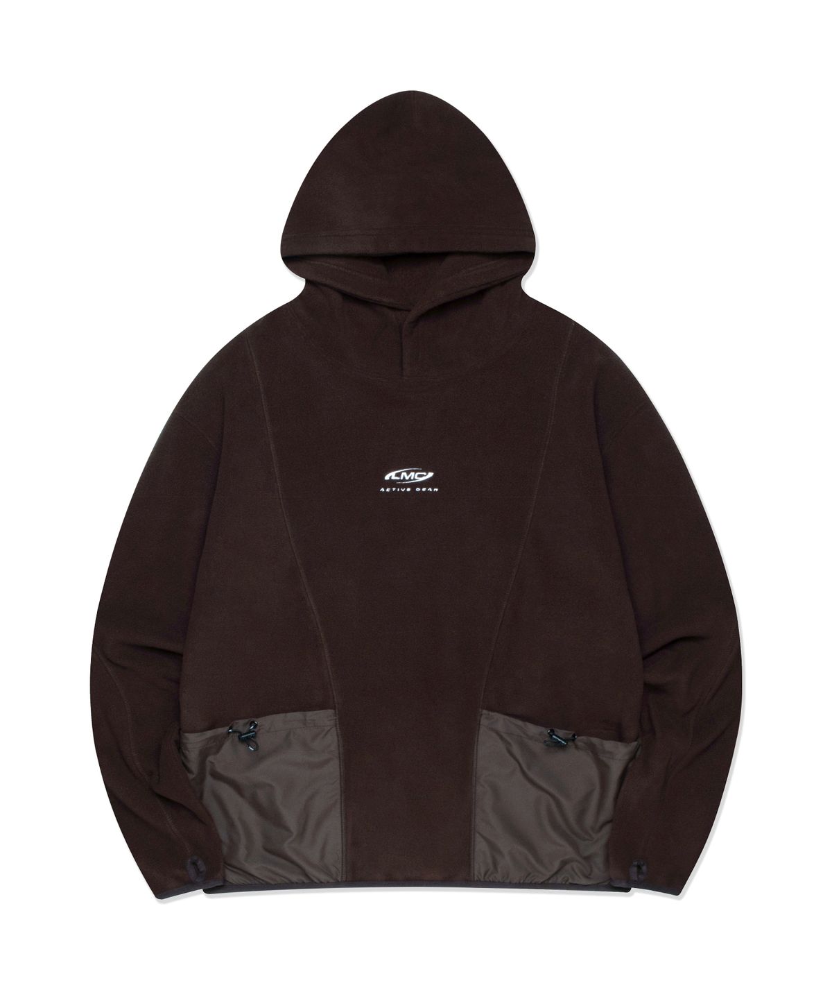 엘엠씨(LMC) ACTIVE GEAR CURVED POLAR FLEECE HOODIE brown