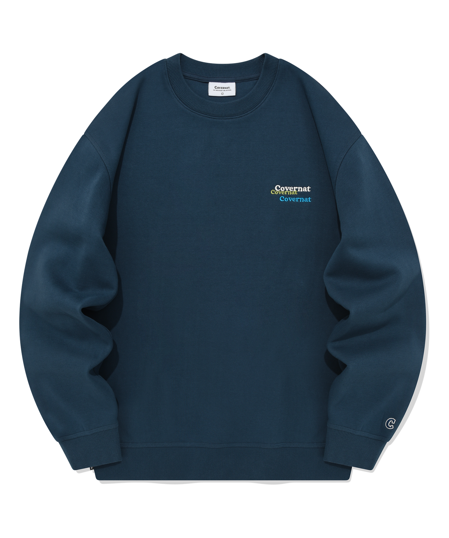 大人気★COVERNAT★C Logo Sweatshirt(Cロゴ起毛スウェット/3色) MUSINSA | COVERNAT Brushed multi-logo sweatshirt blue