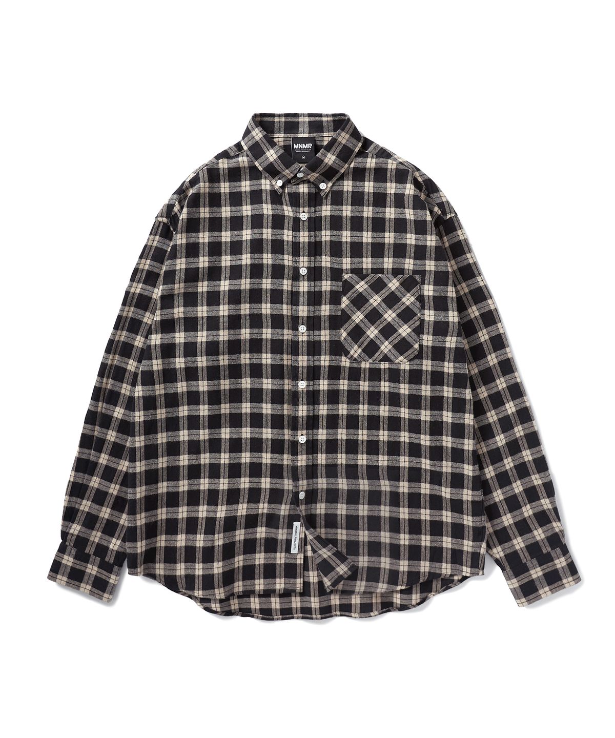 미니멀프로젝트(MINIMALPROJECT) 오버핏 세인트 타탄 체크 셔츠 MLS230 [BLACK]