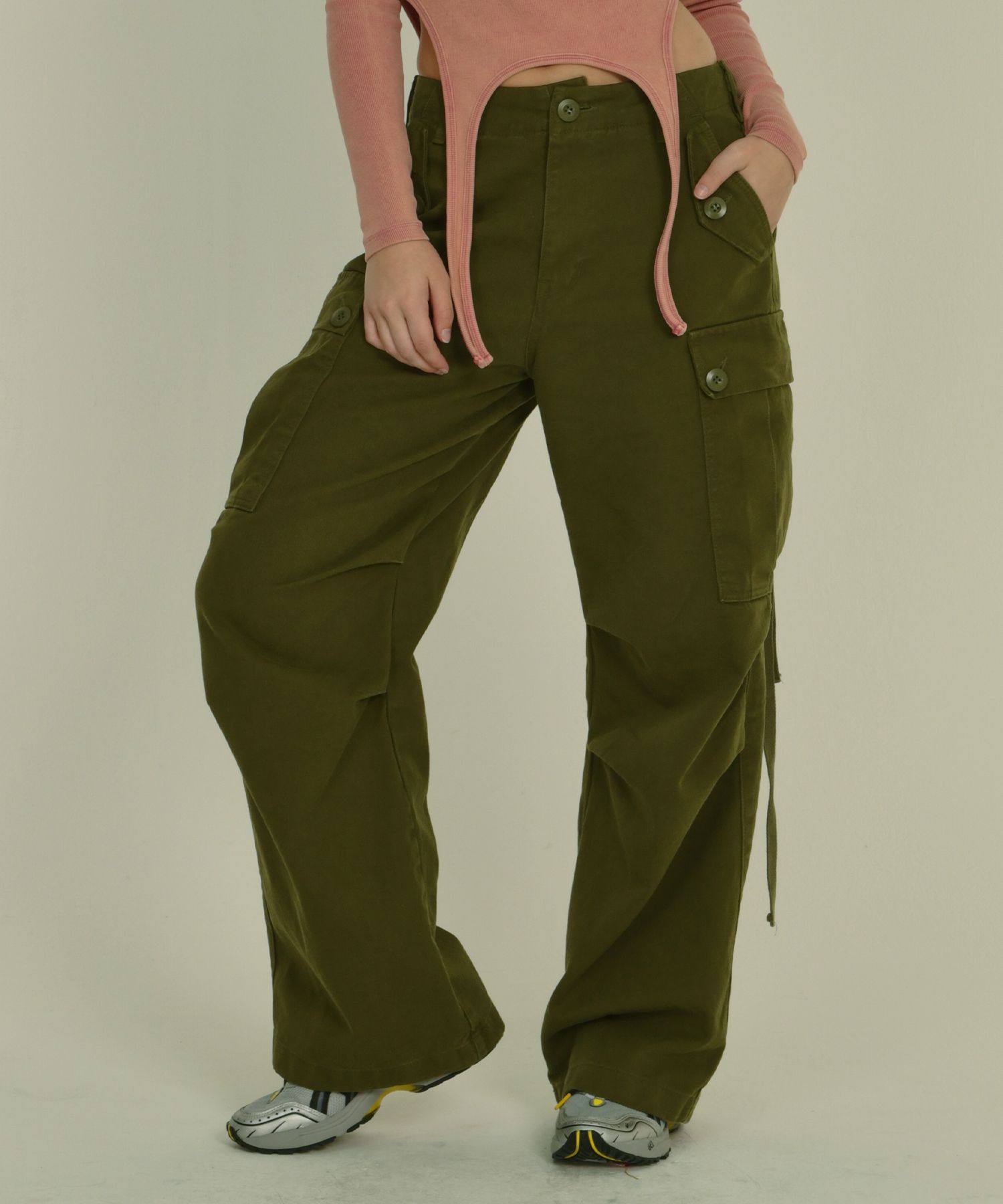 ●MIDNIGHT MOVE● strap cargo pants khaki 23fw59 MUSINSA | MIDNIGHT MOVE strap cargo pants (khaki)