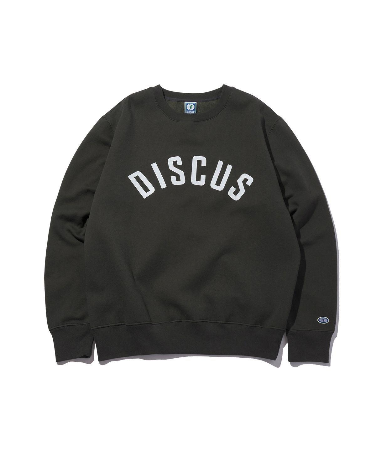 디스커스 애슬레틱(DISCUS ATHLETIC) 기모 레귤러 핏 아치 스웨트 셔츠 차콜