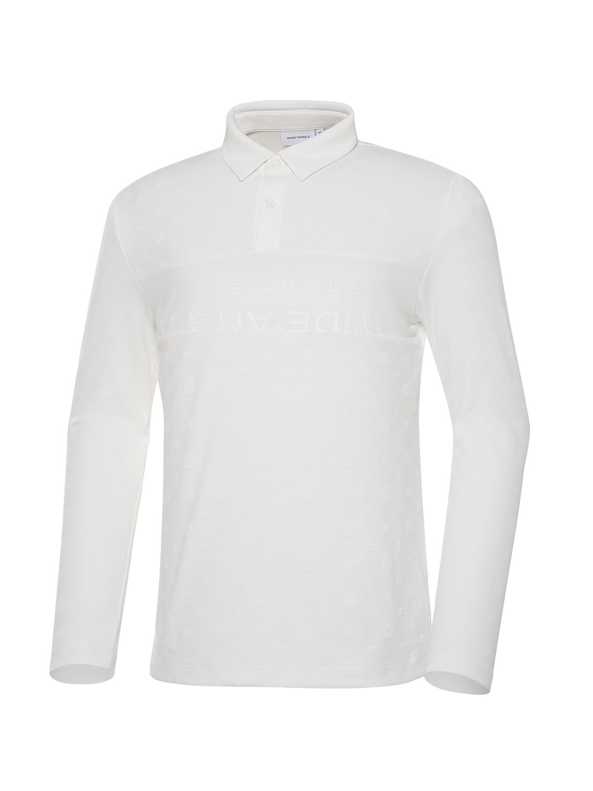 와이드앵글(WIDEANGLE) CO 모노그램 보더 폴로 티셔츠 M_Off White