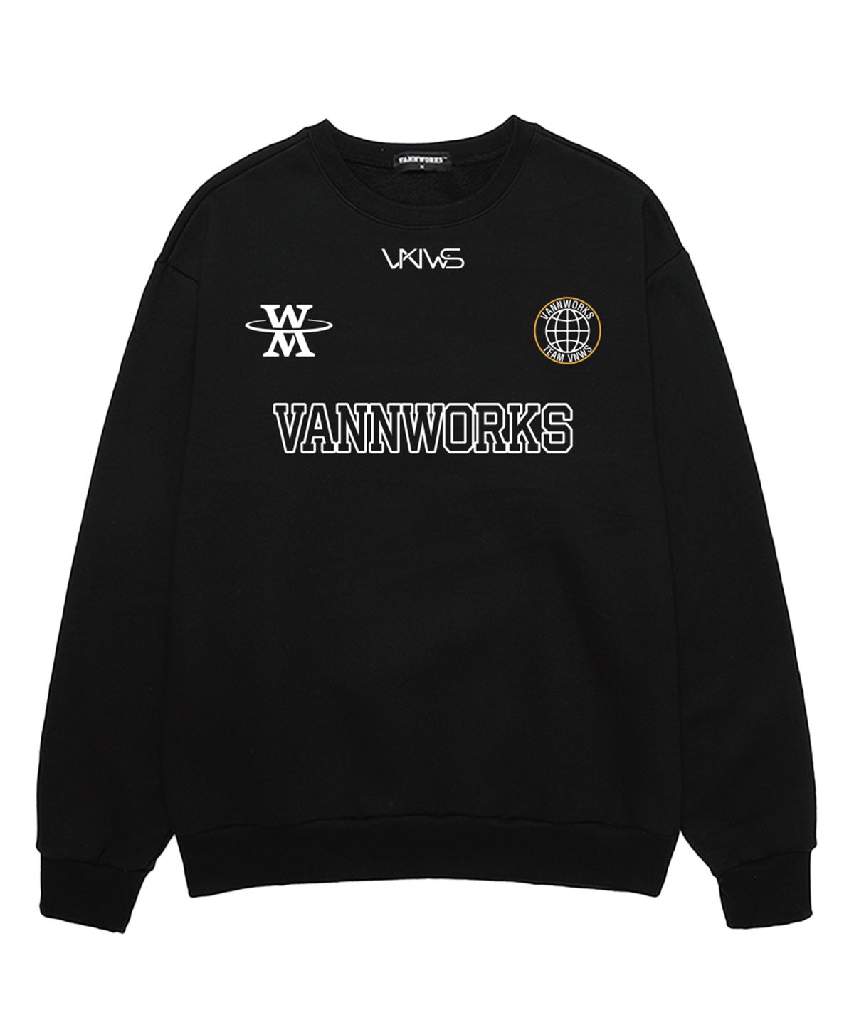 밴웍스(VANNWORKS) 블록코어 엠블럼 오버핏 맨투맨 (VLS0016) 블랙