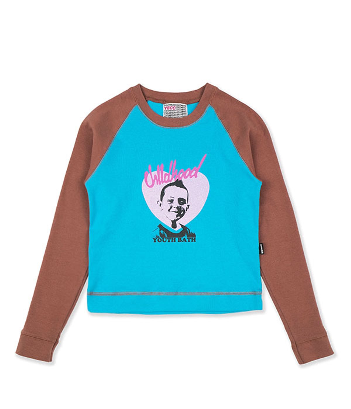 유쓰배쓰(YOUTHBATH) CHILD RAGLAN LONG SLEEVE_BLUE