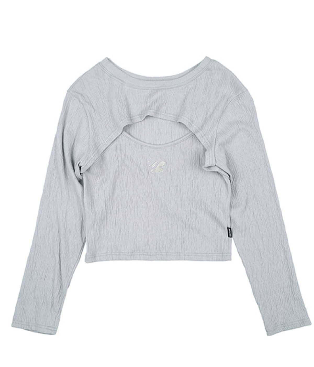 유쓰배쓰(YOUTHBATH) YB SET UP LONG SLEEVE_GREY