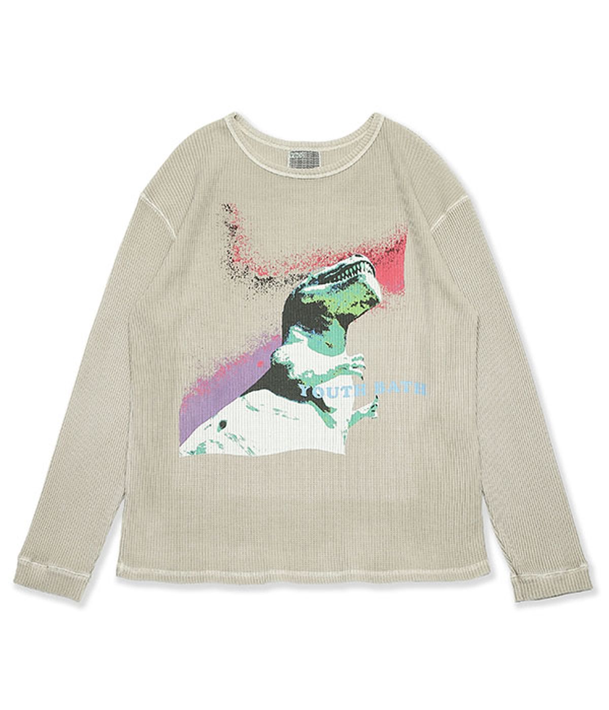 유쓰배쓰(YOUTHBATH) DINO WAFFLE LONG SLEEVE_BEIGE