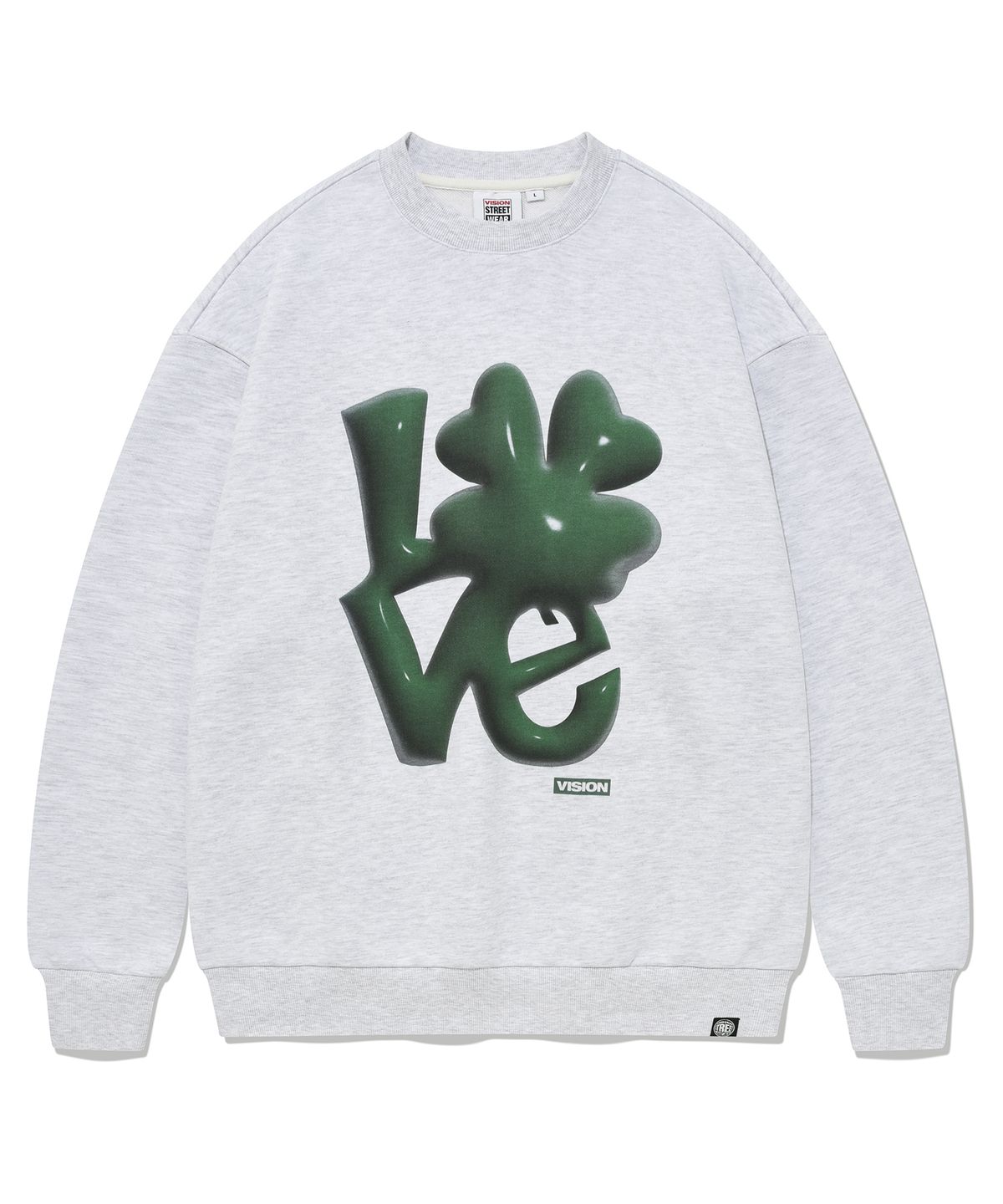 비전스트릿웨어(VISION STREETWEAR) VSW 3D Love Crewneck Light Gray