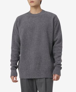 휘슬러 로고 니트 - 스톤 그레이 / 23A28OAK07FLTOA007020