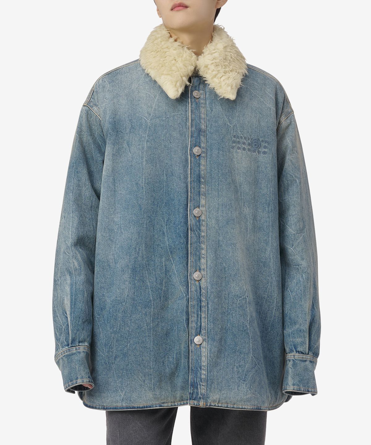 엠엠식스(MM6 MAISON MARGIELA) 패디드 데님 재킷 - 블루 샌드 / S52AM0263S30828963