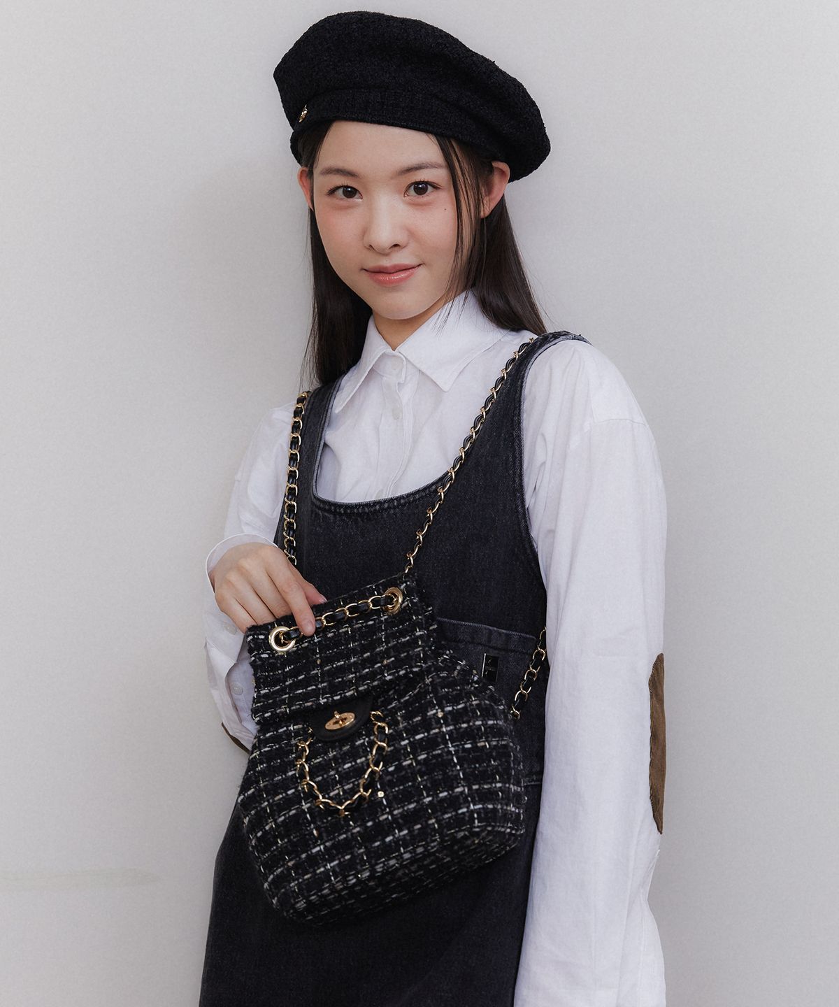 아노에틱(ANOETIC) ANC TWEED CLASSIC BACKPACK_BLACK