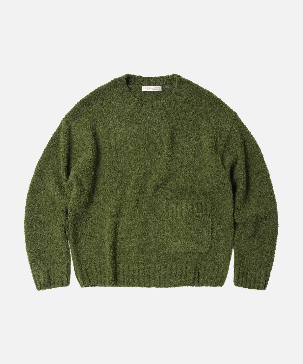 프리즘웍스(FRIZMWORKS) ALPACA BOUCLE KNIT _ OLIVE