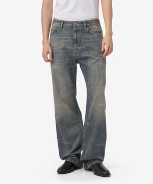 미디엄 핏 팬츠 - 블루 라이트 / 745155TNW654036