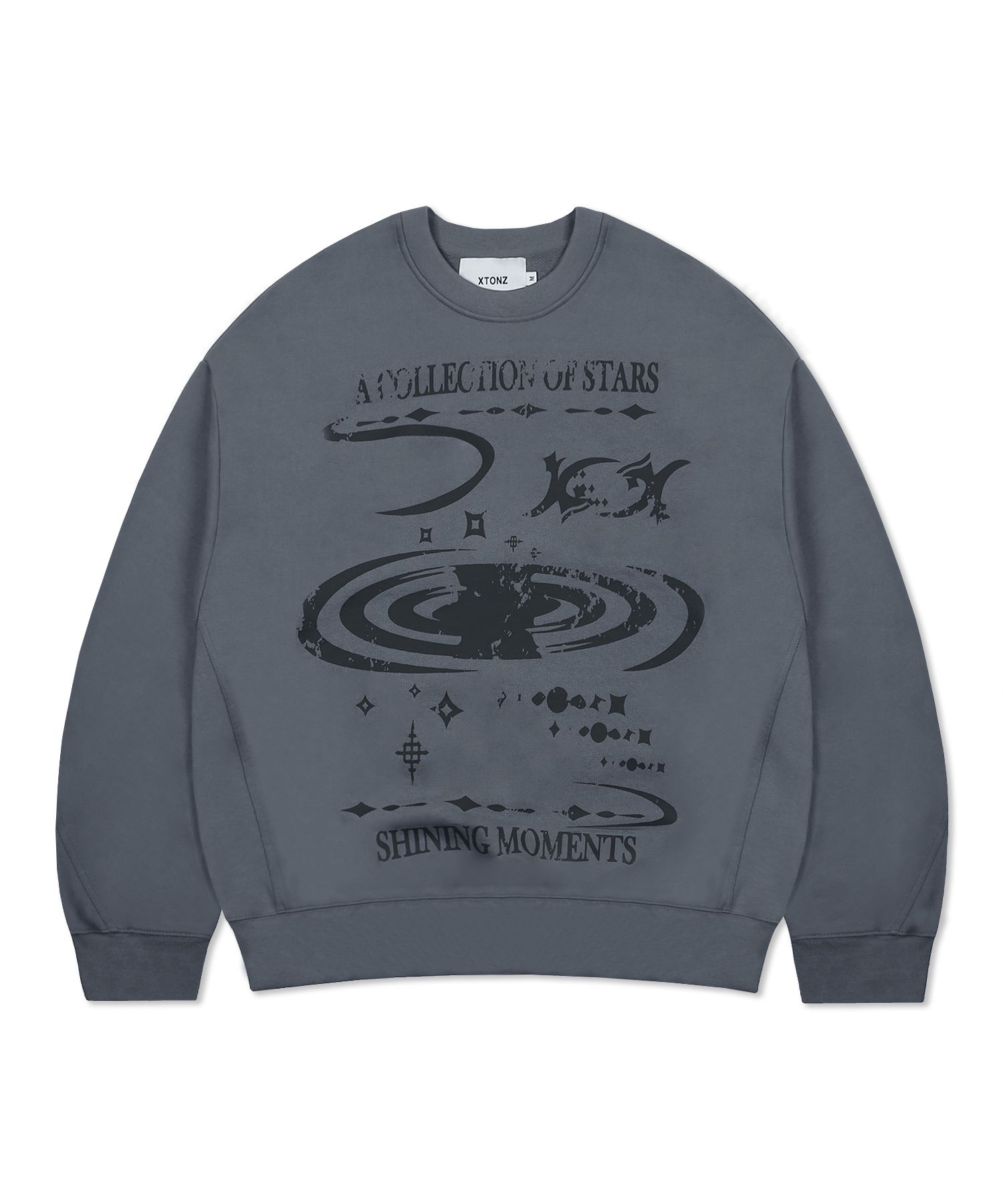 MUSINSA | XTONZ XTT058 Shining Moment Sweatshirt (BLUE GRAY)