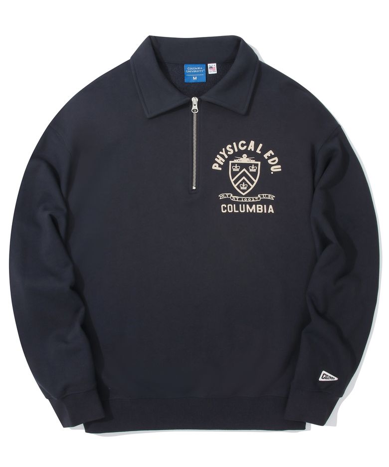 70 S PHYS EDU TERRY HALF ZU SWEATSHIRTS 크라운네이비