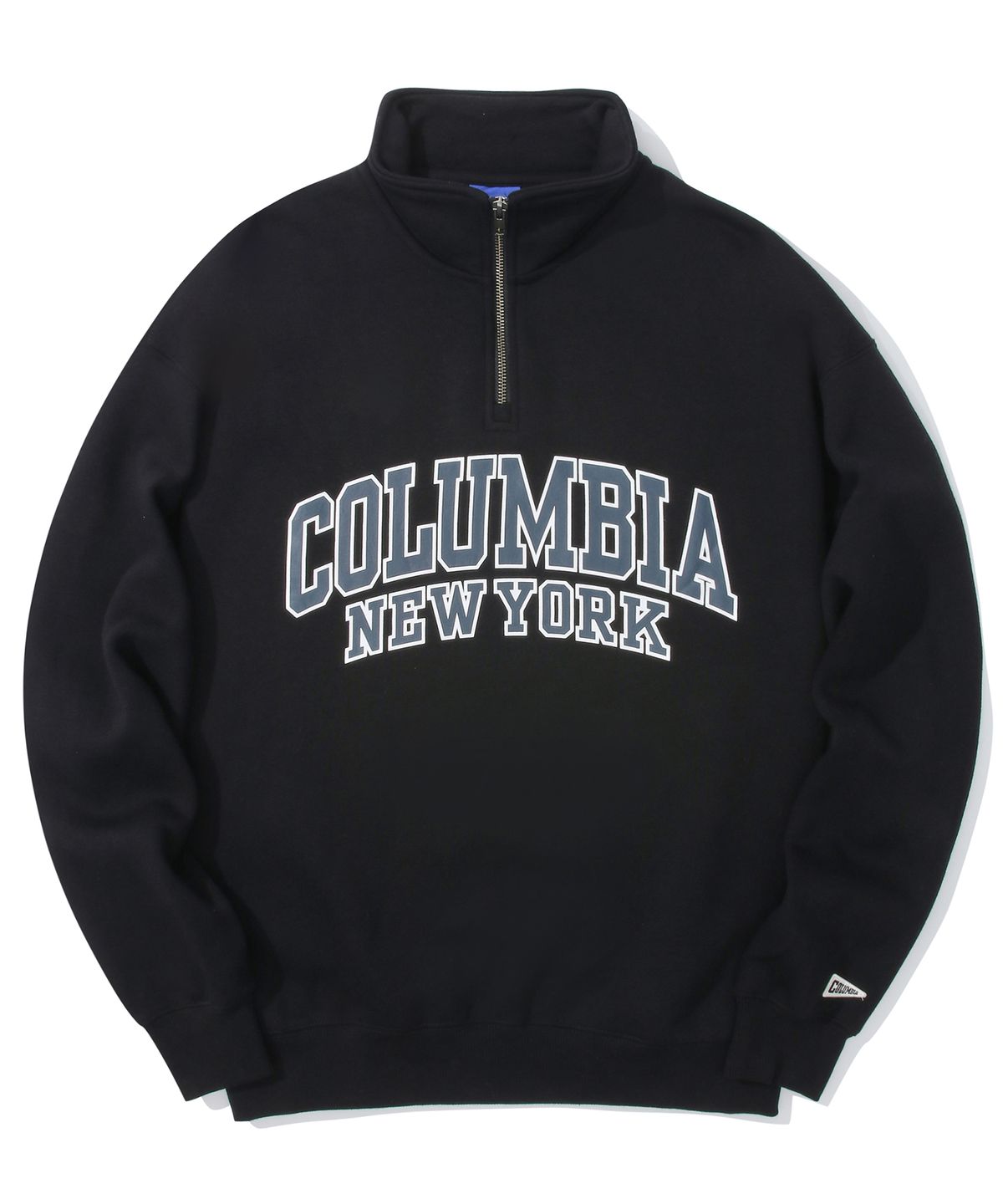 컬럼비아 유니버시티(COLUMBIA UNIVERSITY) 90 S ARCH LOGO FLEECE HALF ZU SWEATSHIRTS 블랙