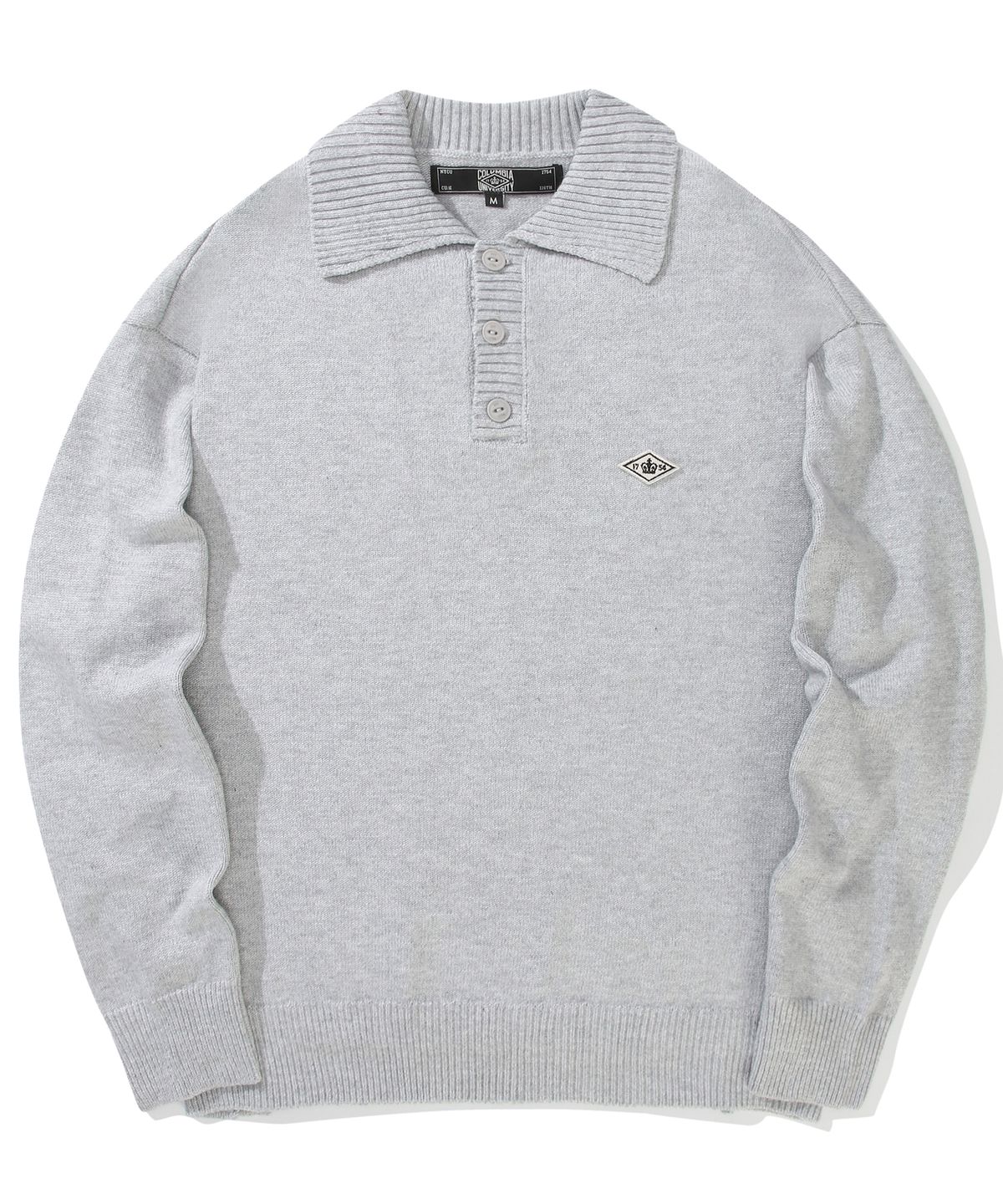 컬럼비아 유니버시티(COLUMBIA UNIVERSITY) 1754 CROWN OVER-FIT HALF SWEATER 라이트M그레이