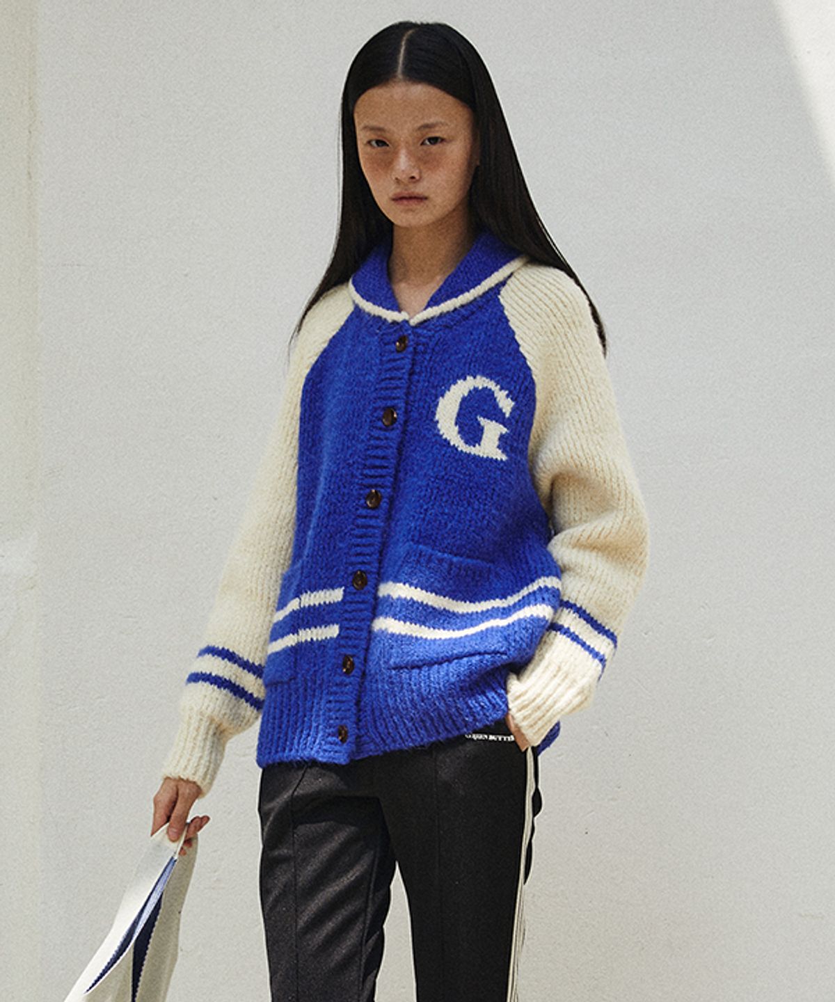 그린버터(GREENBUTTER) Stadium G Cowichan Cardigan (Blue)
