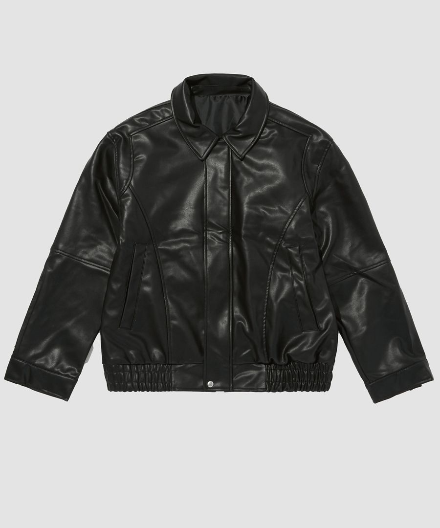 MUSINSA | DWS COMPANY Vegan Leather Division Jacket (Black)