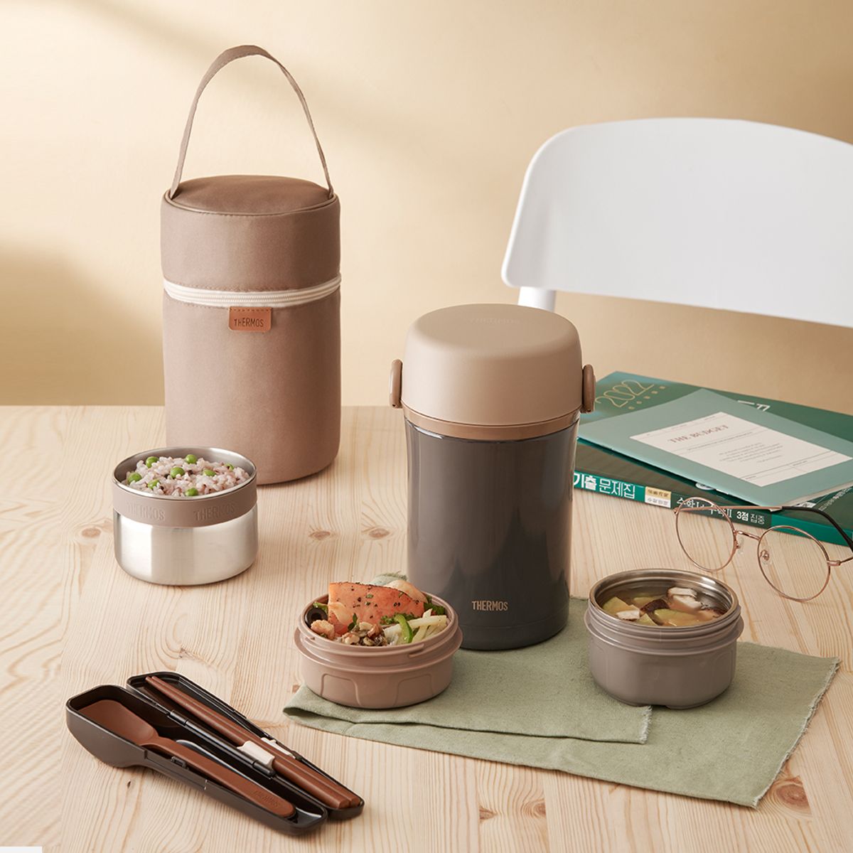 써모스(THERMOS) 일체형 콤팩트 보온도시락 TKLF-1200F