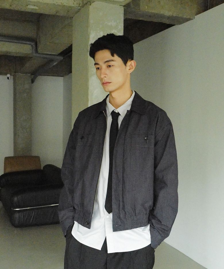 워시드 나일론 블루종 (네이비)