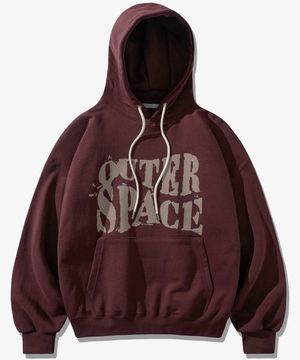 스페이스 헤비코튼 후드 버건디 KMHD6723