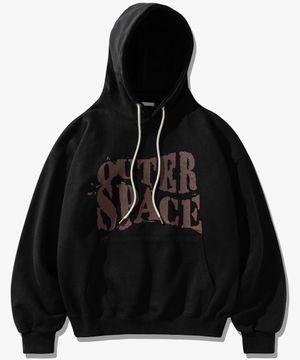 스페이스 헤비코튼 후드 블랙 KMHD6723