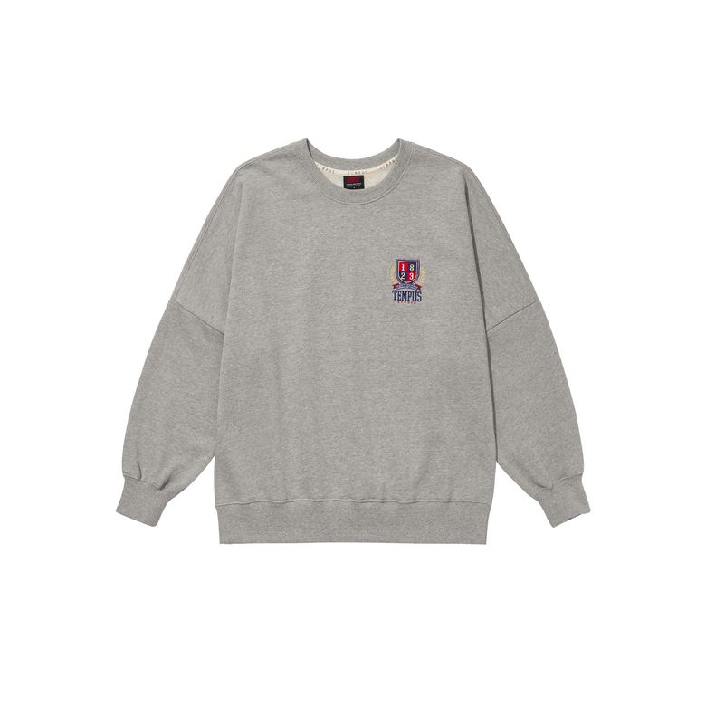 EMBROIDERY LOGO SWEATSHIRTS [MELANGE GRAY]
